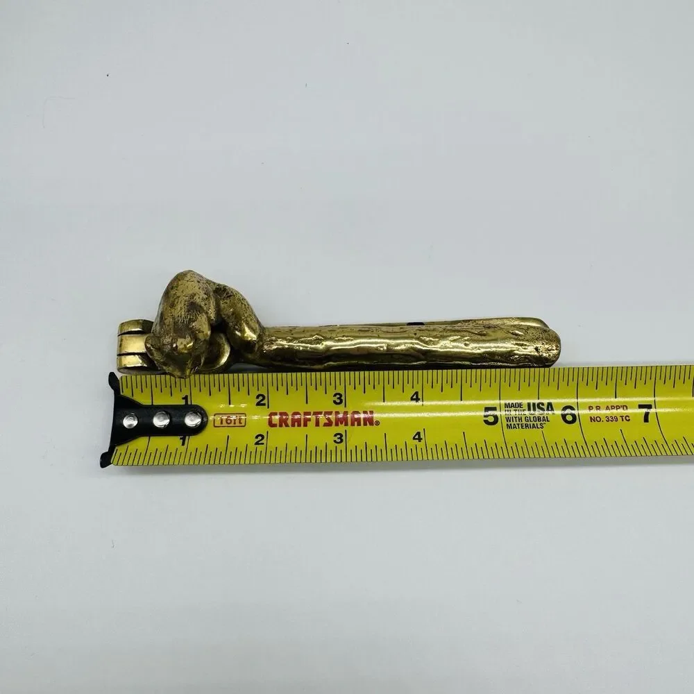 Vintage Solid Brass Squirrel Nutcracker Heavy Cast Metal Kitchen Bar Tool 6